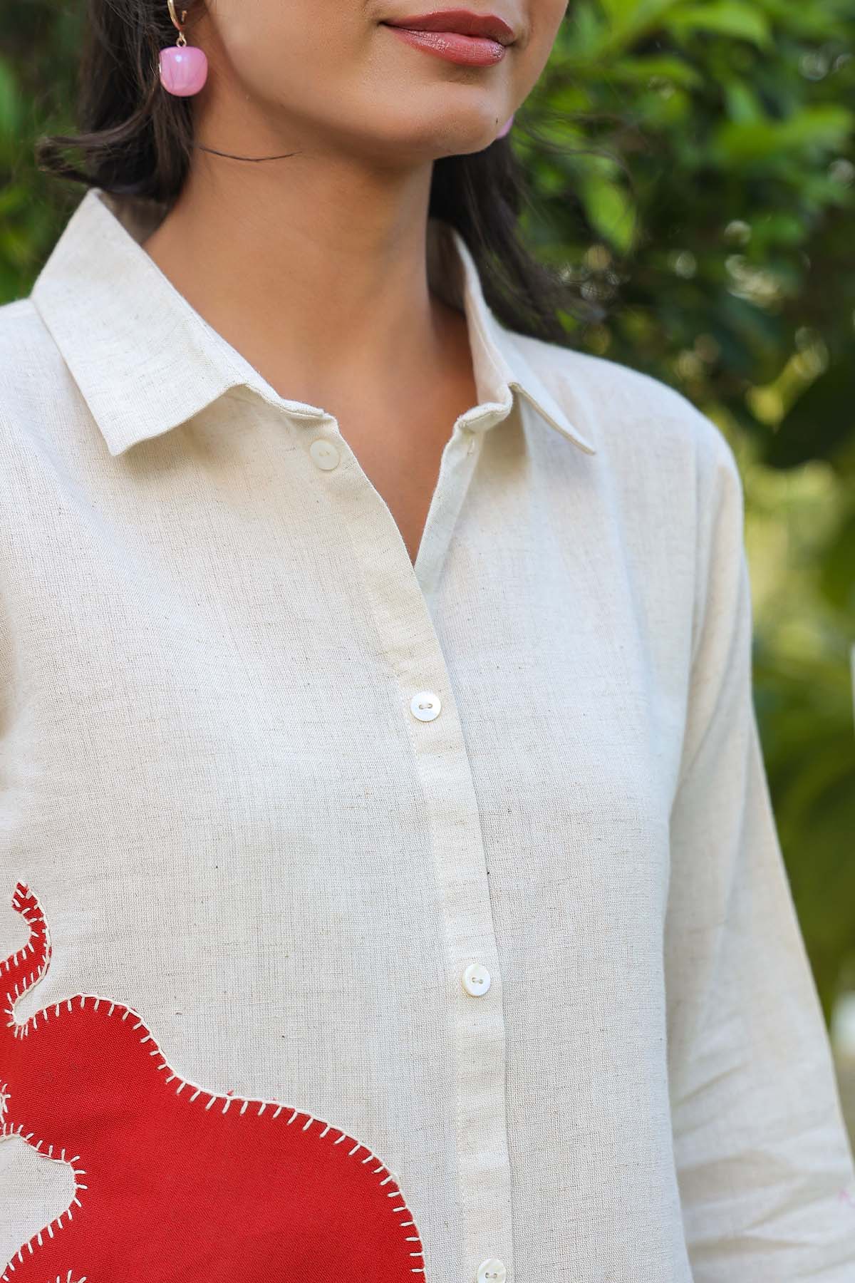 Natural Cotton Flex Printed Tops