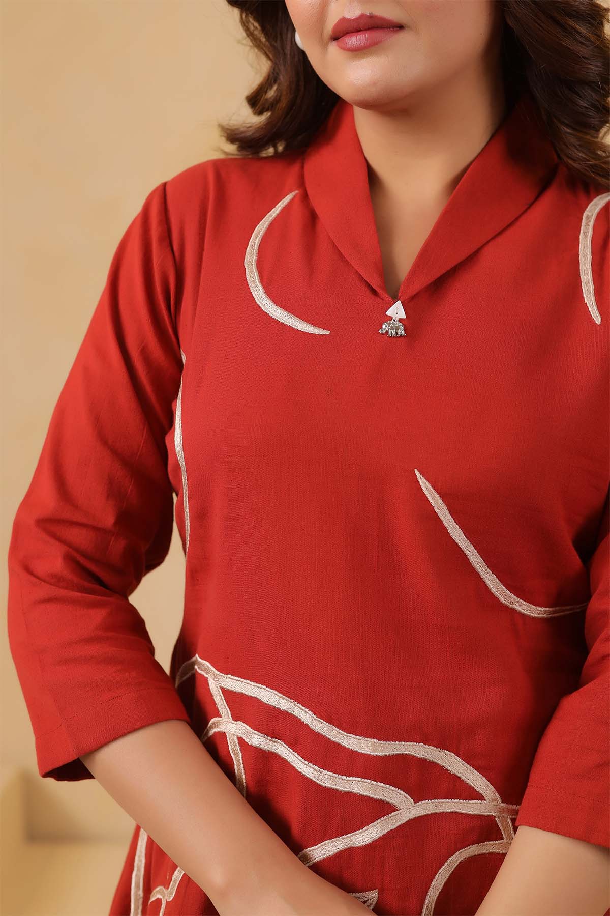 Orange Cotton Flex Top