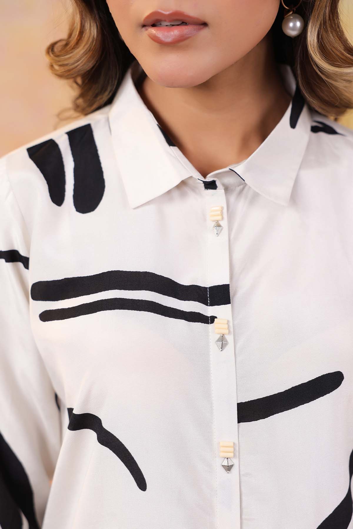 White Russian Silk Top