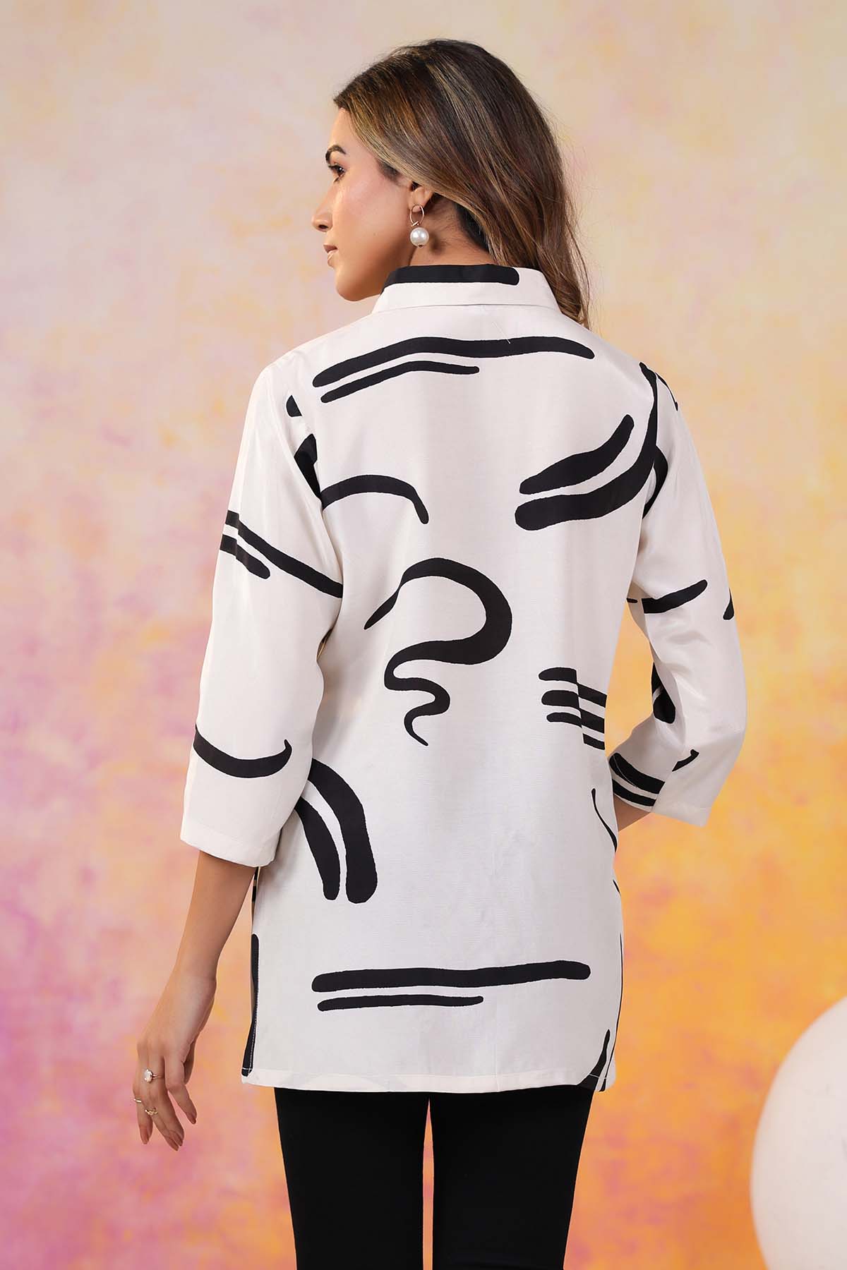 White Russian Silk Top