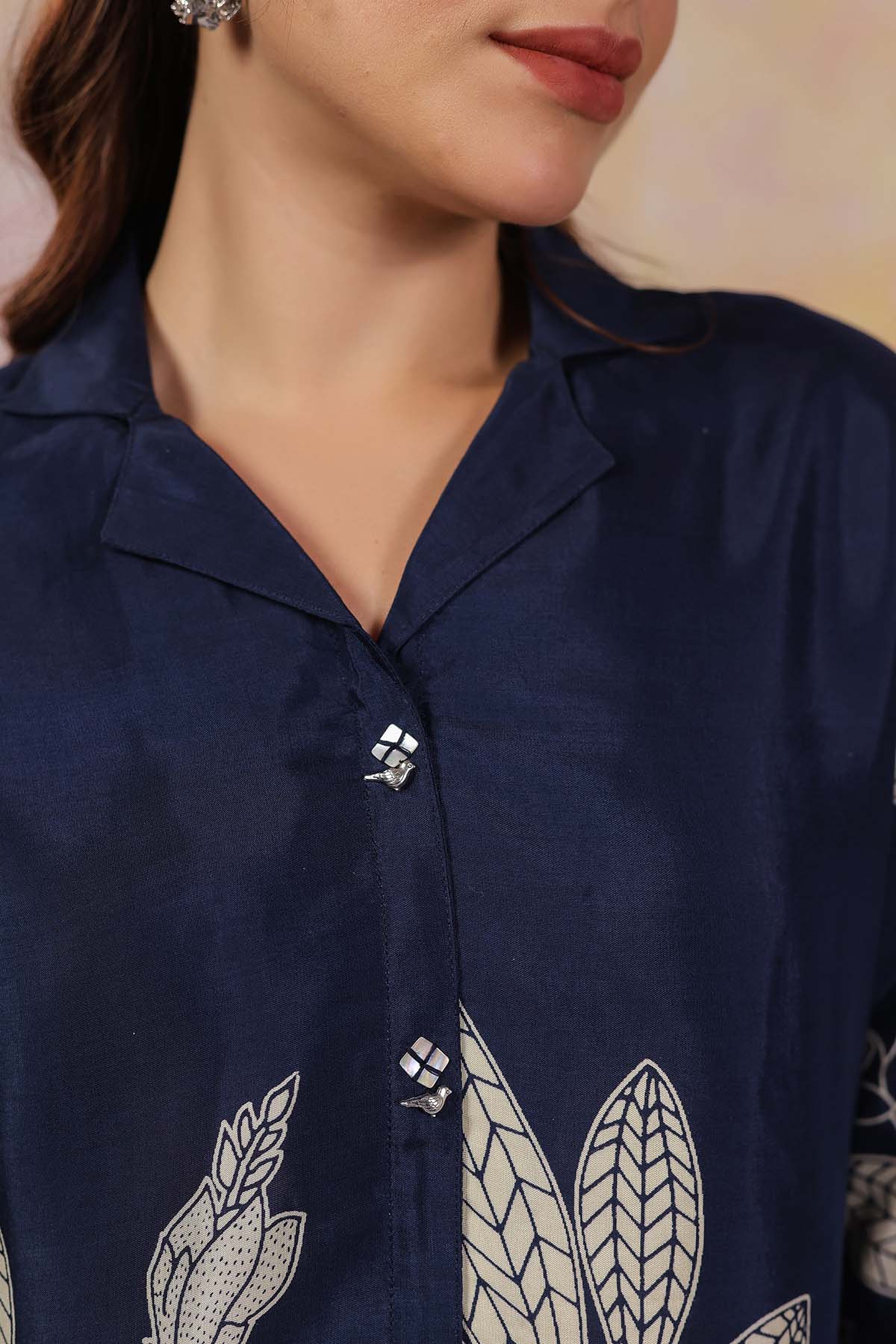 Blue Russian Silk Top