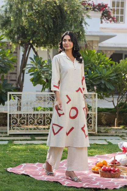 Natural Cotton Flex Long Kurta Set