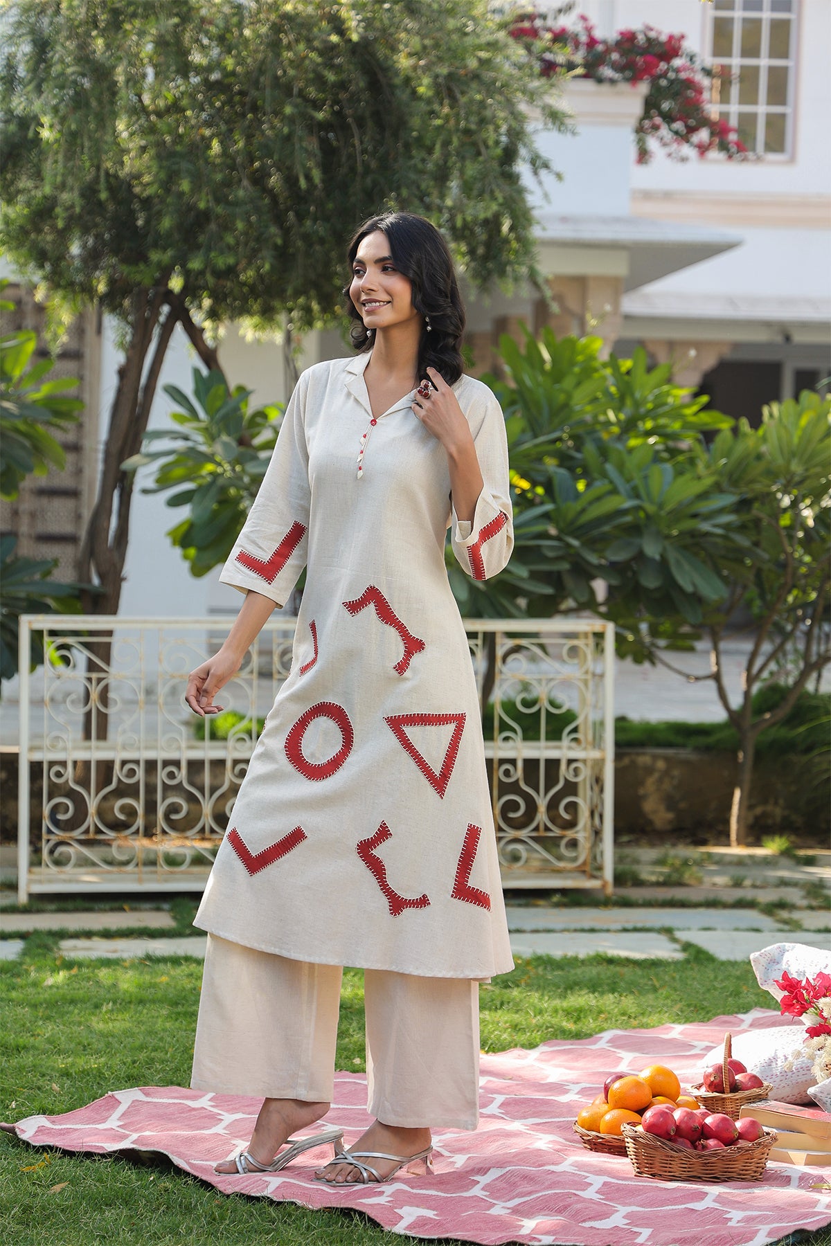 Natural Cotton Flex Long Kurta Set