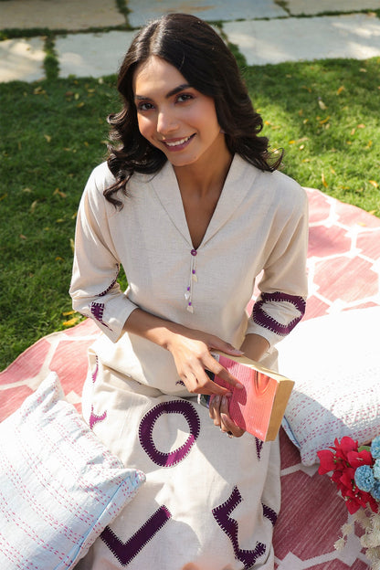 Natural Cotton Flex Geometric Print Kurta Set