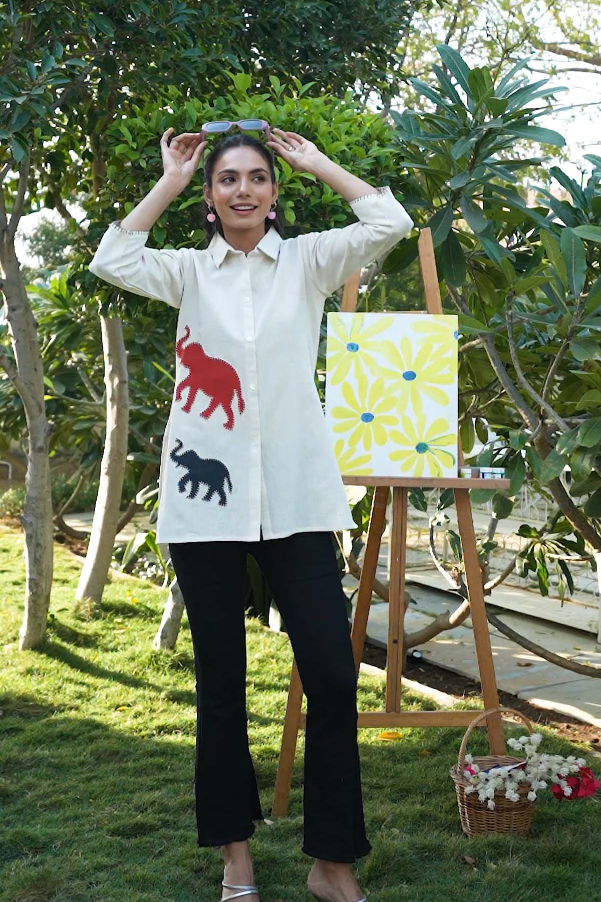 Natural Cotton Flex Printed Tops