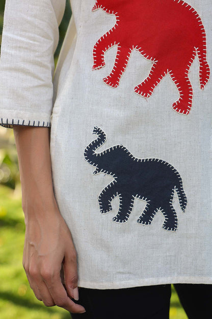 Natural Cotton Flex Printed Tops