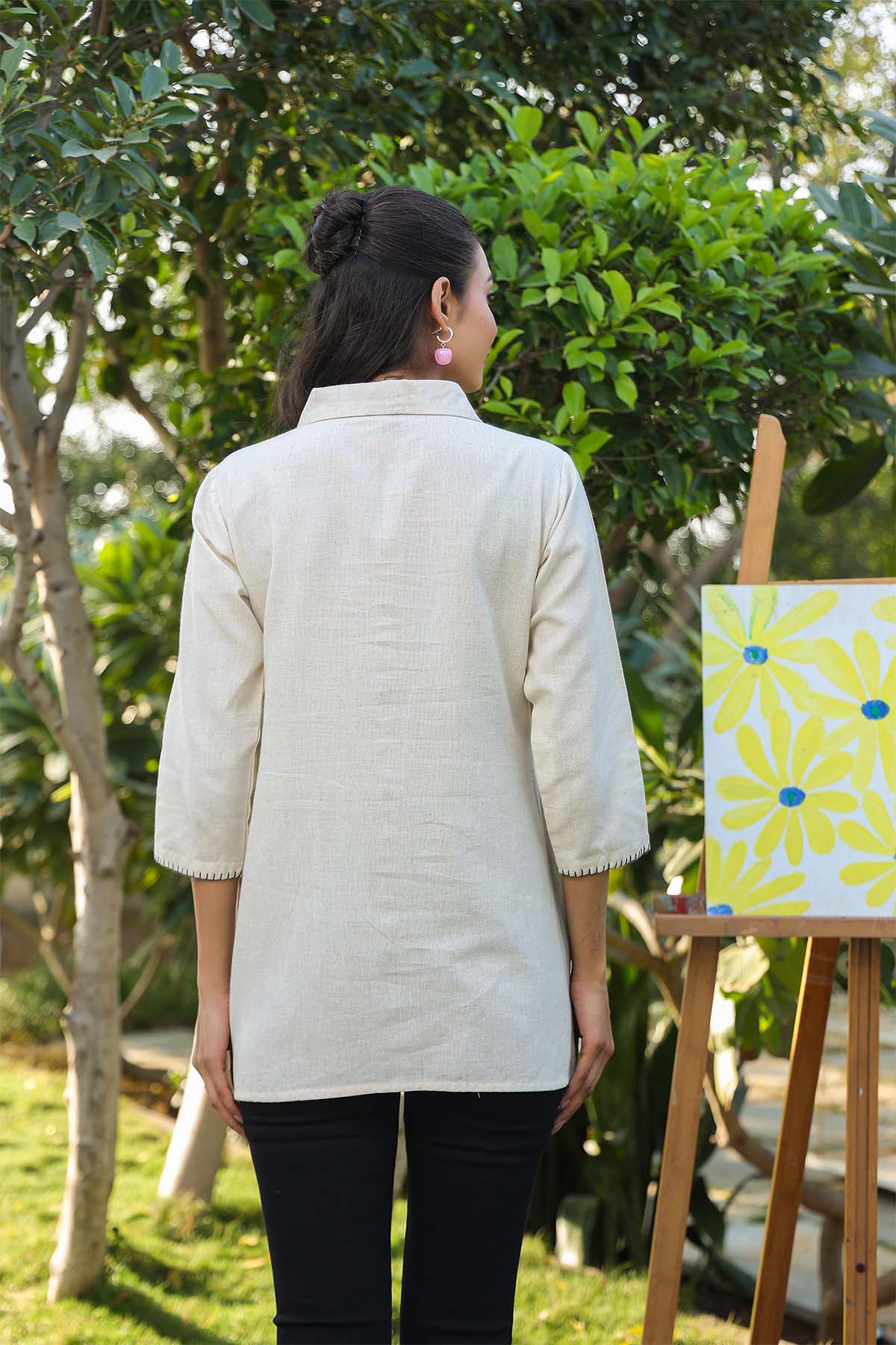 Natural Cotton Flex Printed Tops