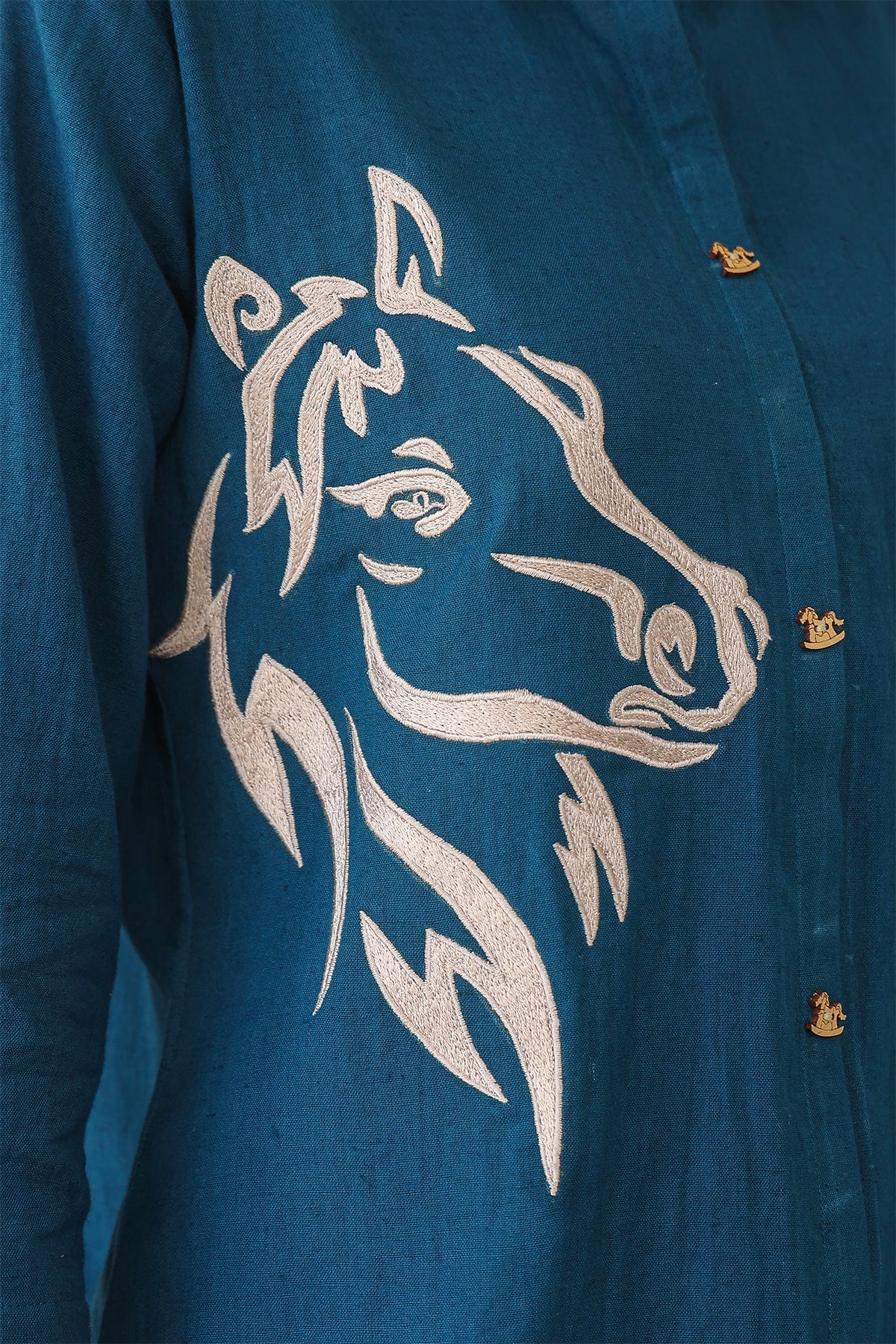 Blue Cotton Flex Co-Ord Set