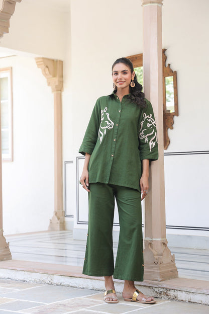 Mehndi Cotton Flex Co Ord set