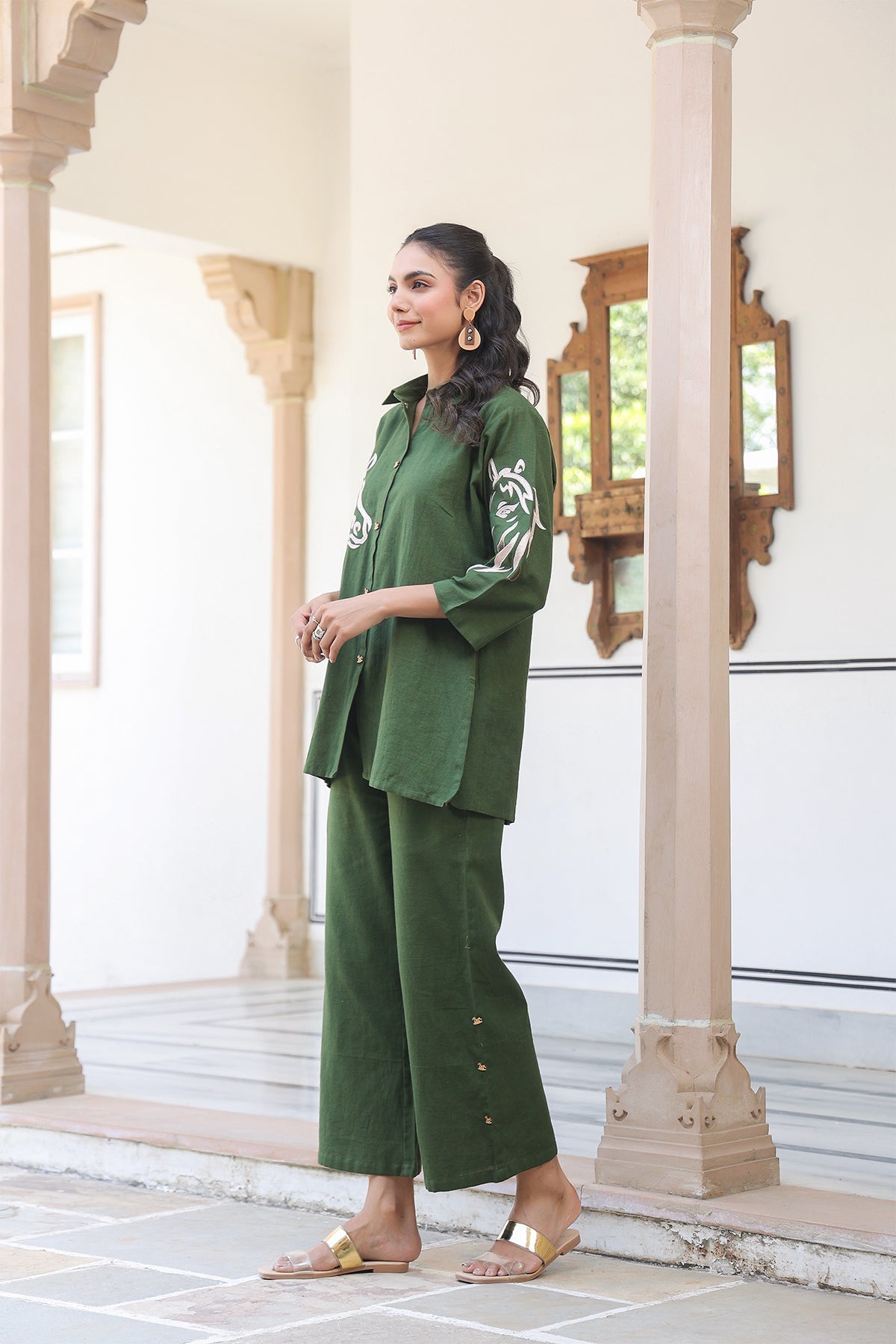 Mehndi Cotton Flex Co Ord set