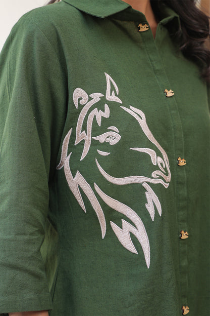 Mehndi Cotton Flex Co Ord set