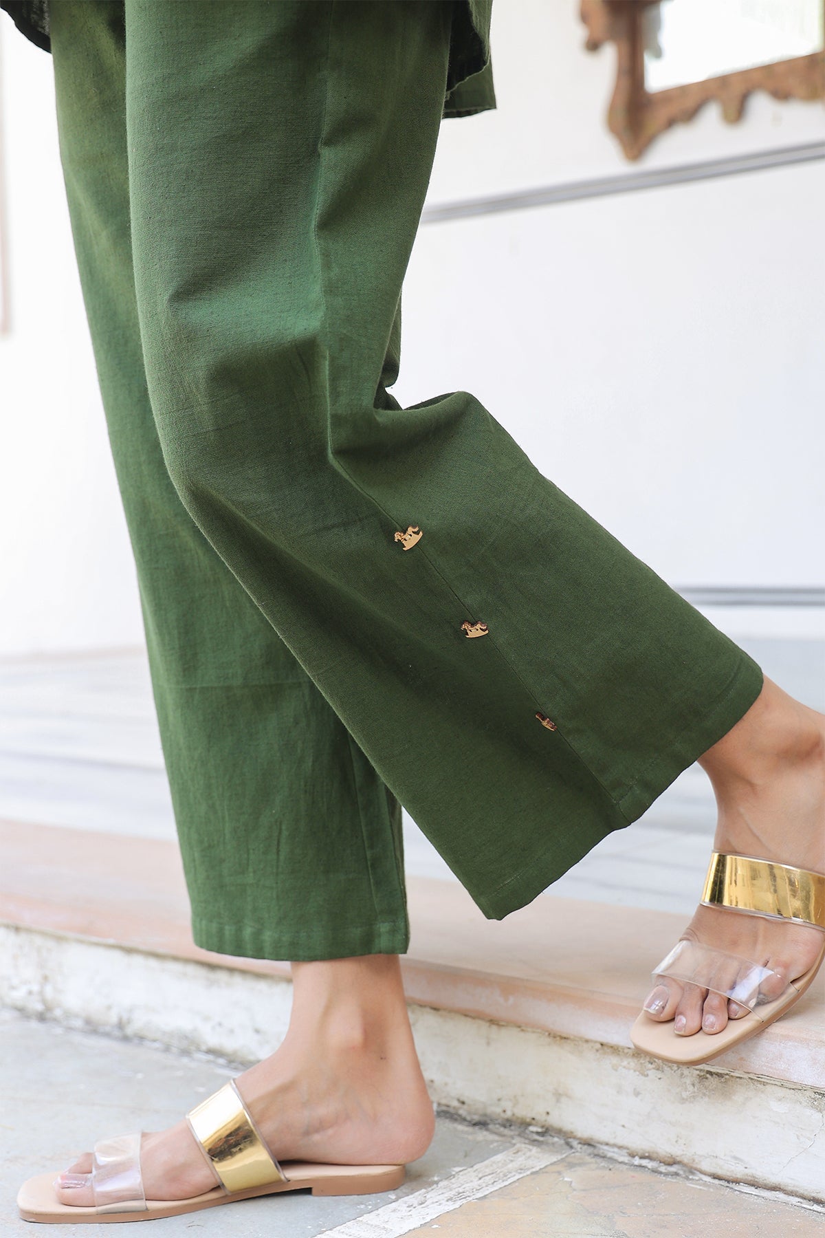 Mehndi Cotton Flex Co Ord set