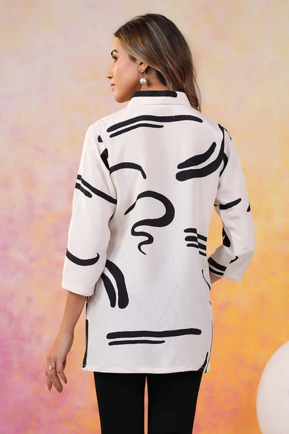 White Russian Silk Top