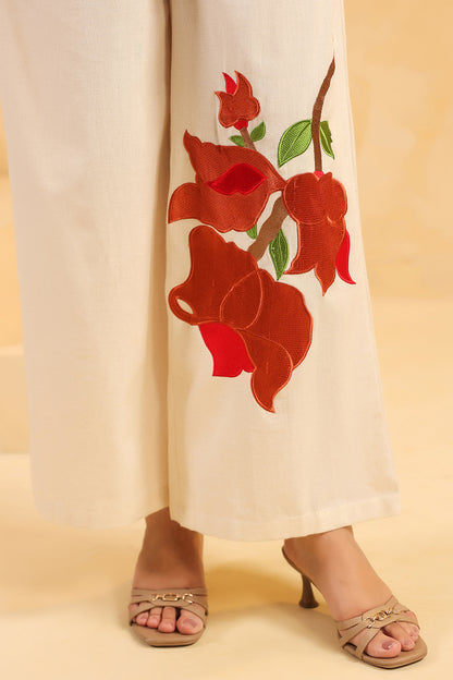 Rust Cotton Flex Floral Print Co-Ord Set