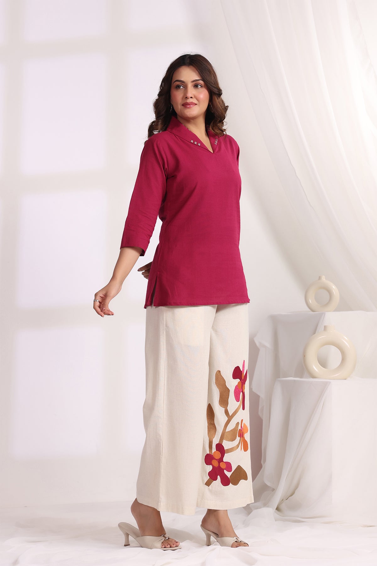 Magenta Cotton Flex Co-rods Set