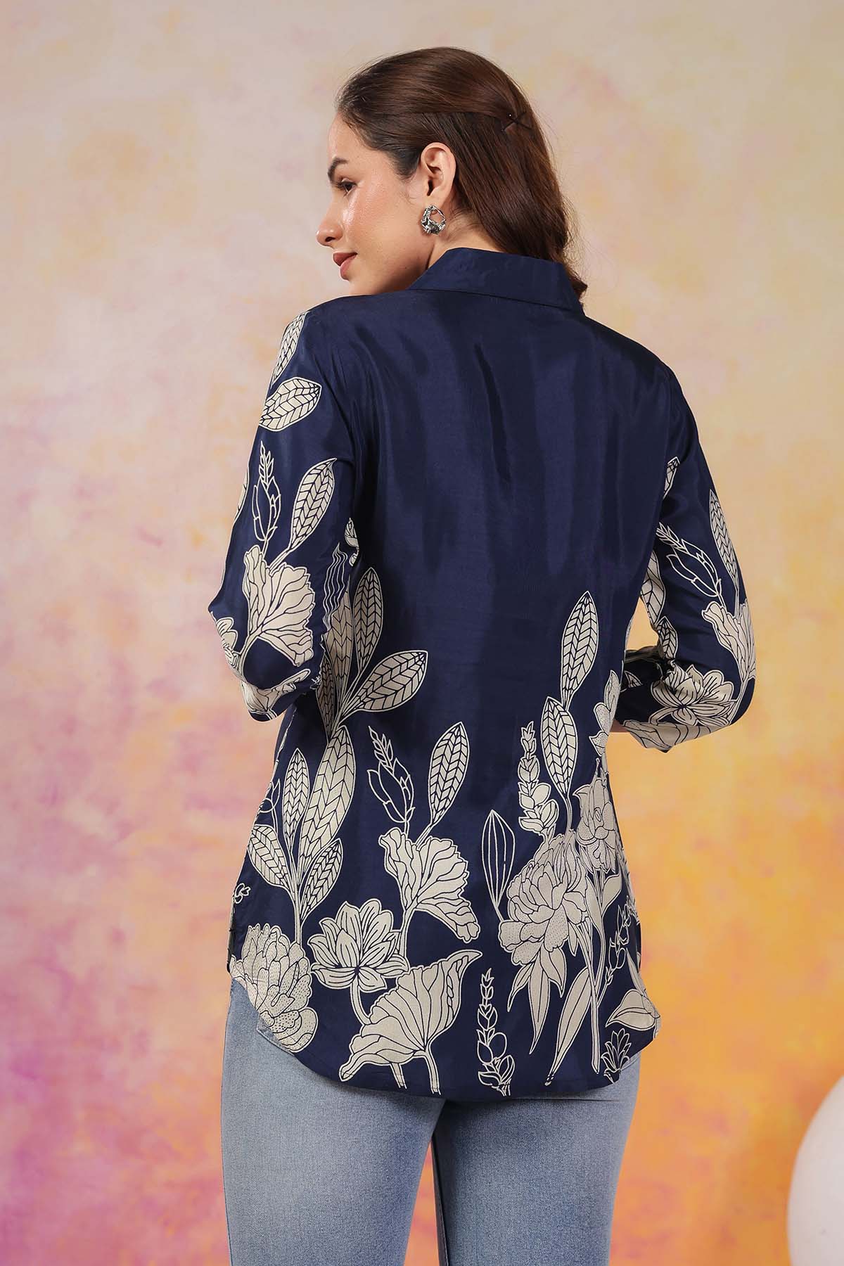 Blue Russian Silk Top