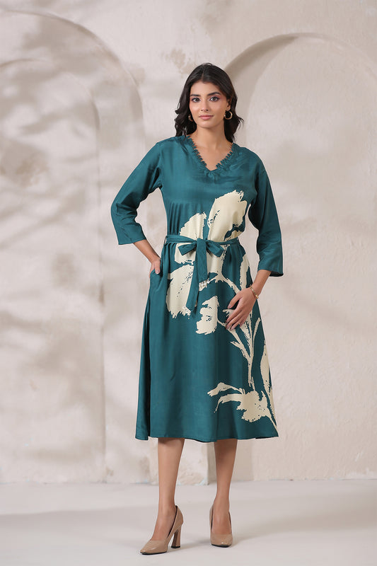 Rama Russian Silk Midi Dress