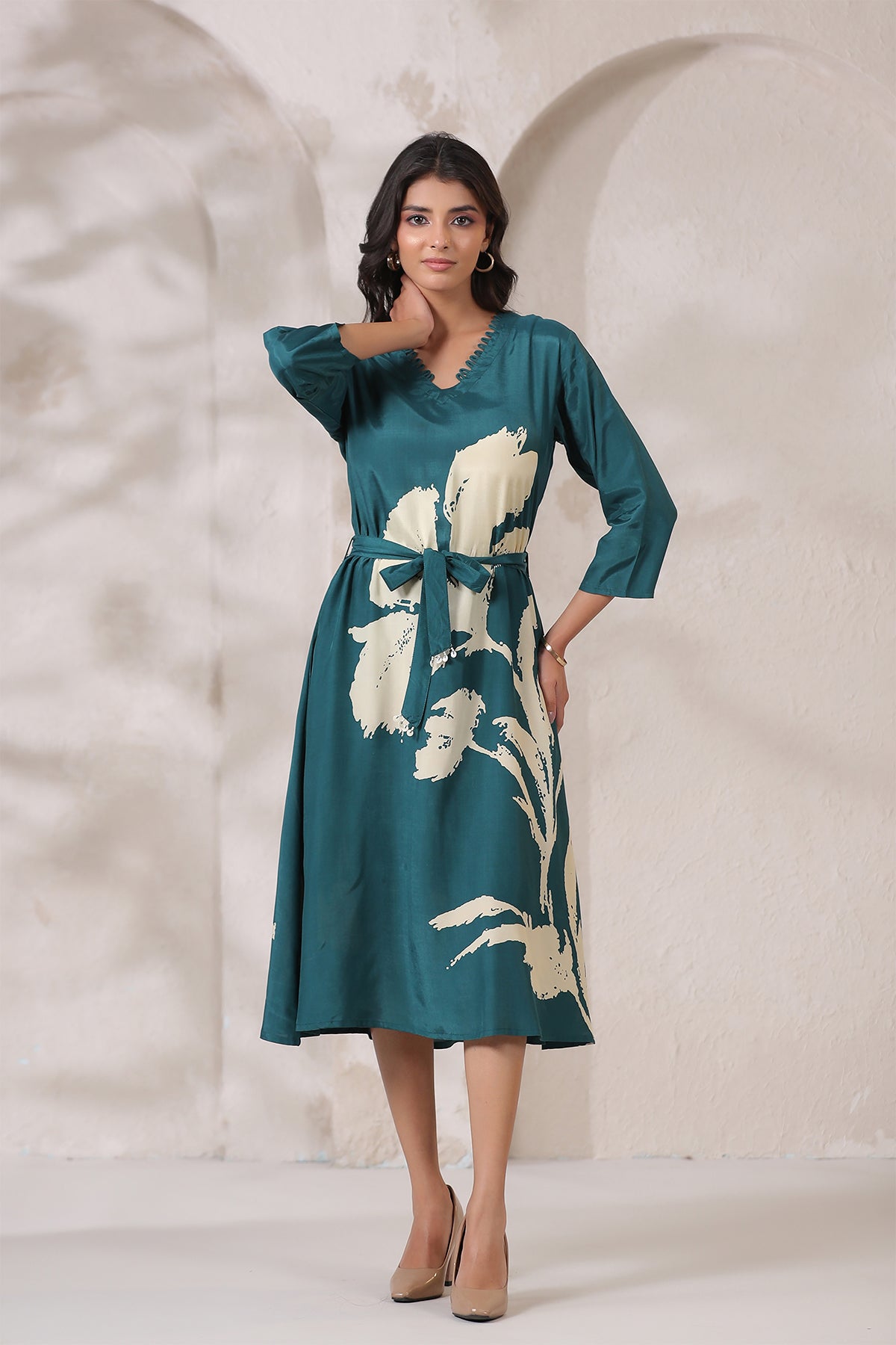 Rama Russian Silk Midi Dress