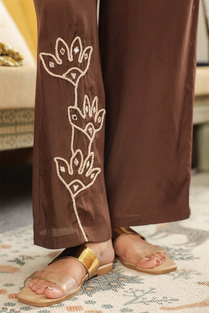 Brown Muslin Co-Ord Set