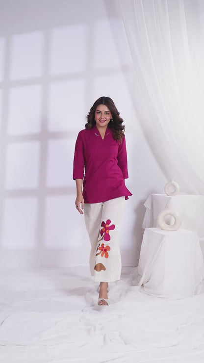 Magenta Cotton Flex Co-rods Set